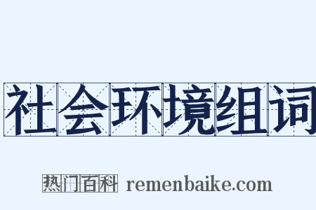 社会环境组词是什么意思的图片